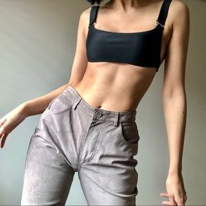 BOGOFREE Grey 80s Suede Pants